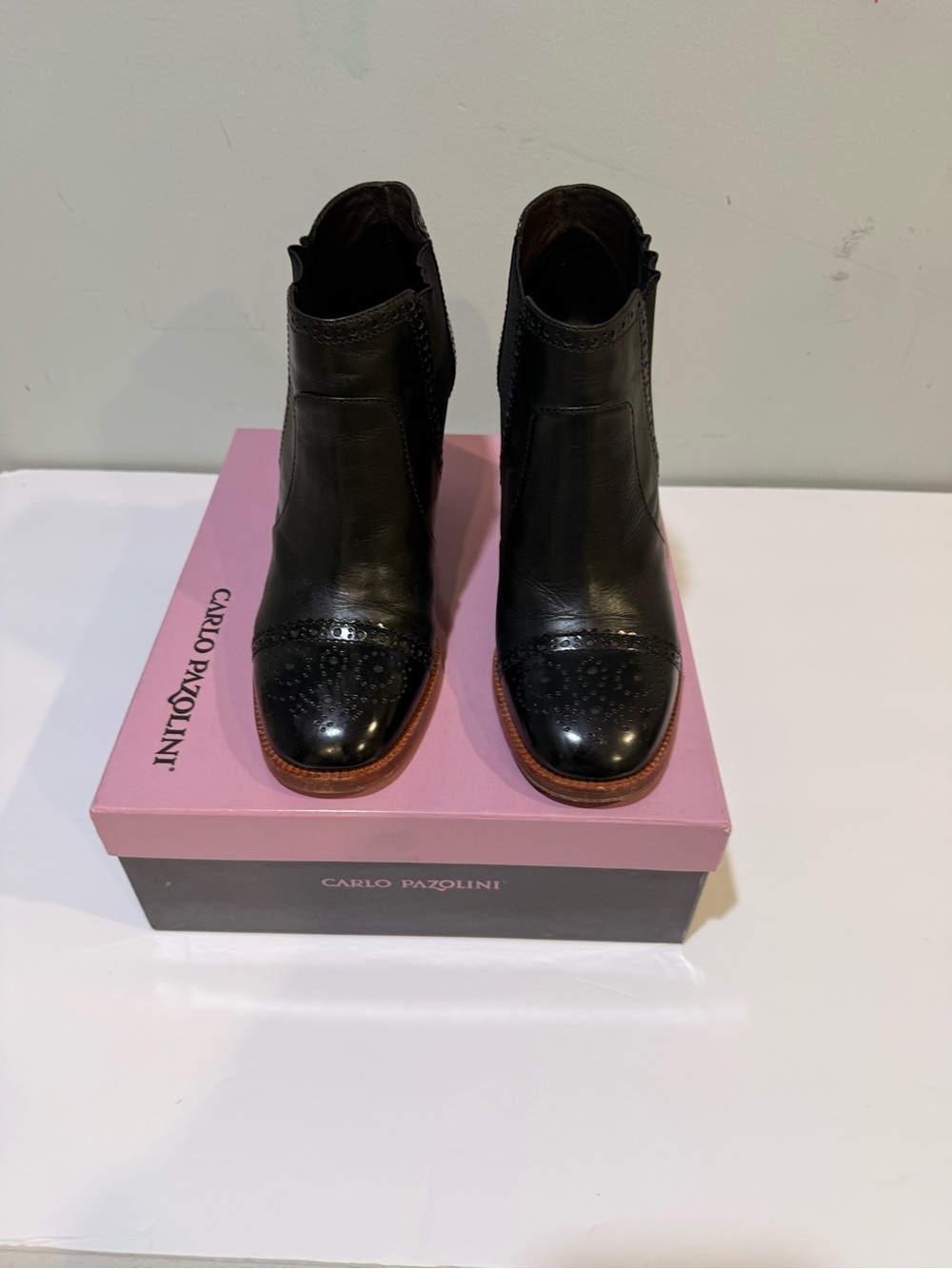 Black Leather Ankle Boots